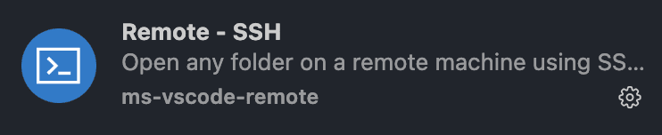 Extension Remote - SSH