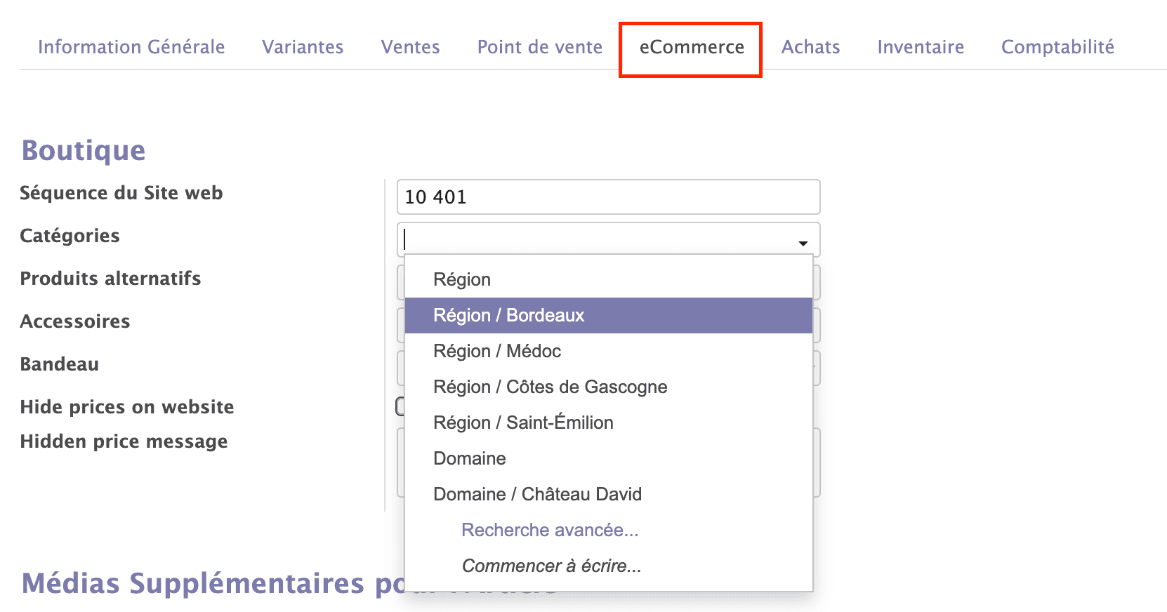 Ajout d'une catégorie