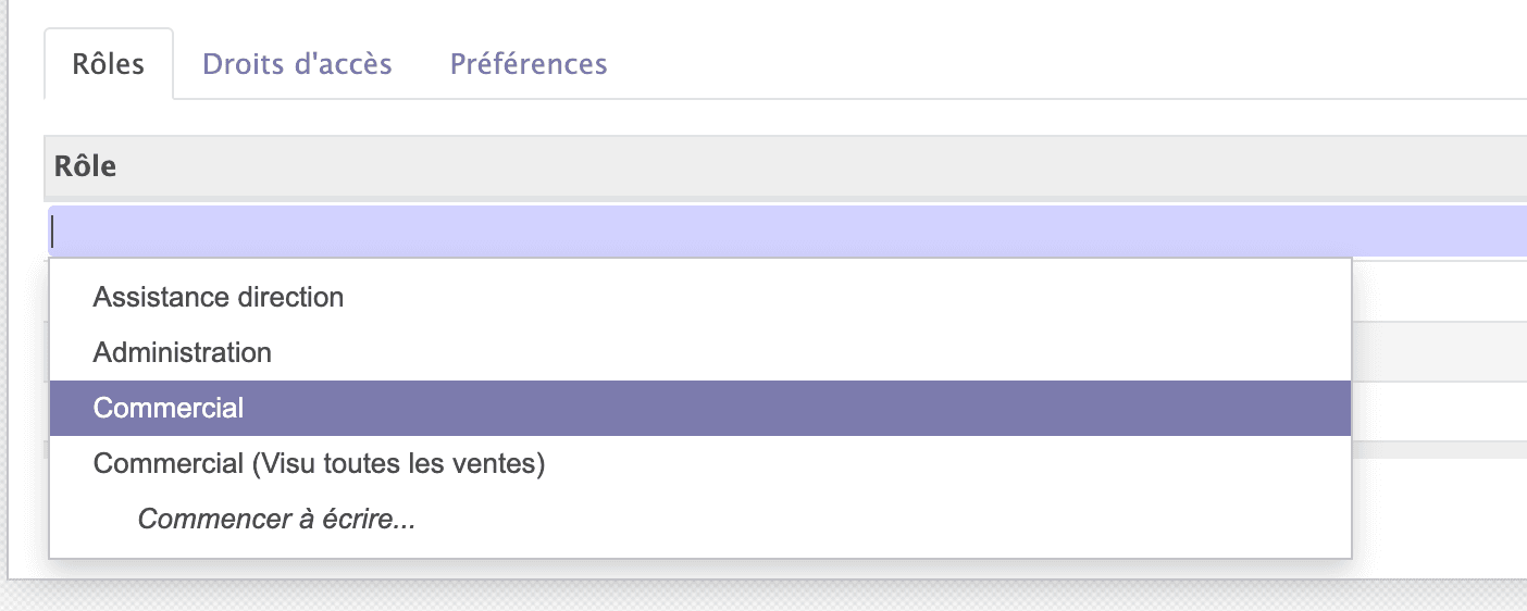 Création d'un utilisateur