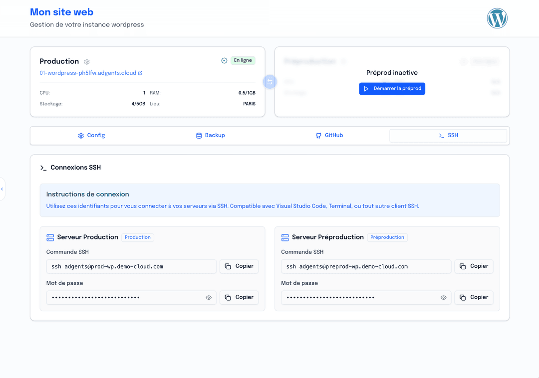 Interface Scale & contrôle